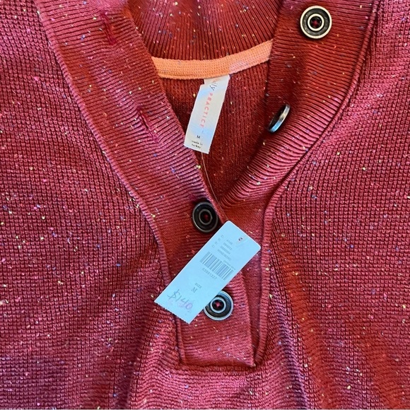 NWT Anthropologie Medium Daily Practice Lounge Set Red Wine Confetti 2 piece - Picture 6 of 6